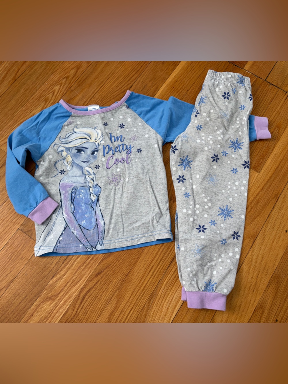 Disney Elsa Blue, Gray & Purple Pajama Set